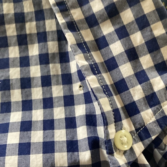 Ralph Lauren mens LG blue and white check button down shirt casual preppy - Picture 4 of 11